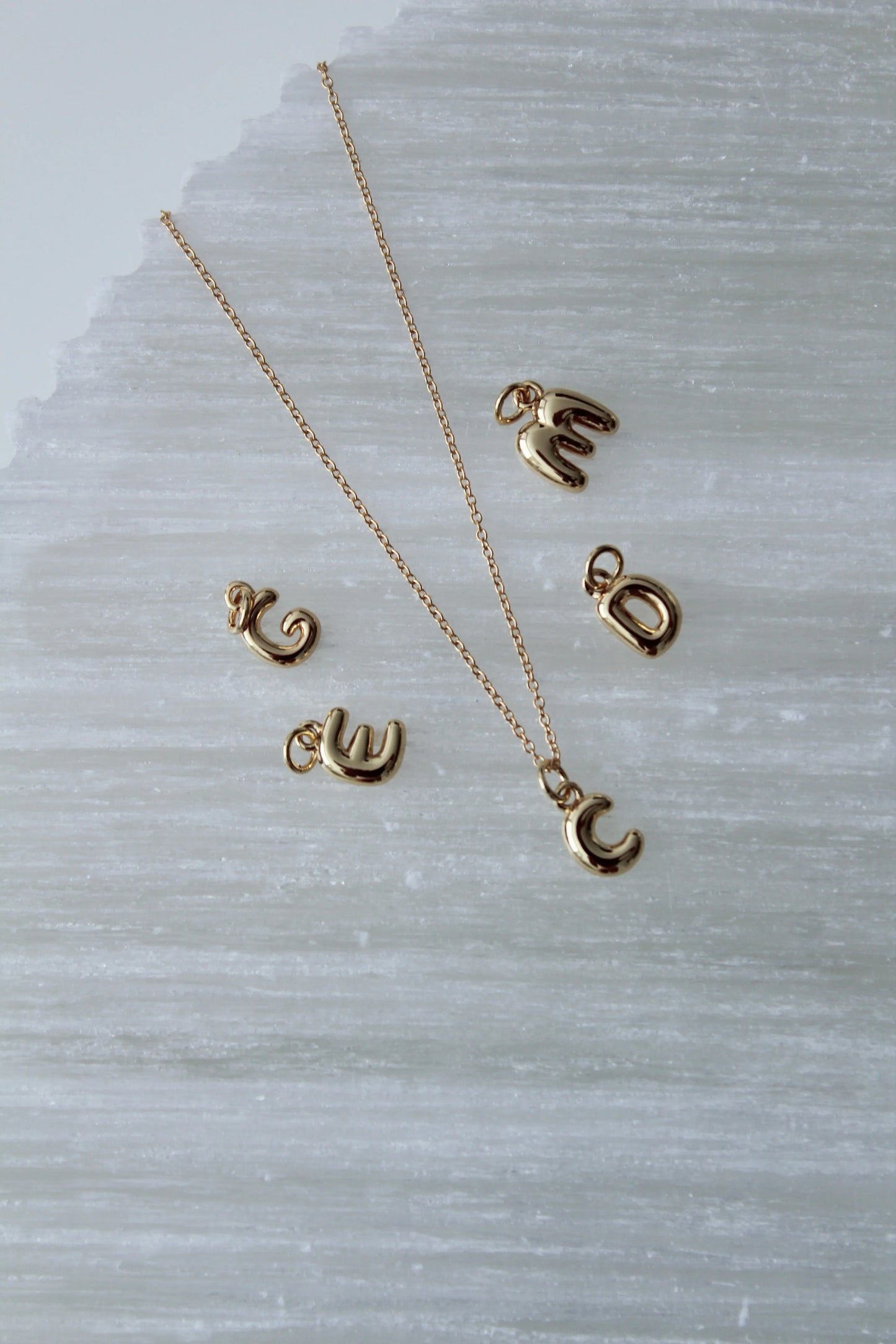 Mini Bubble Letter Necklace