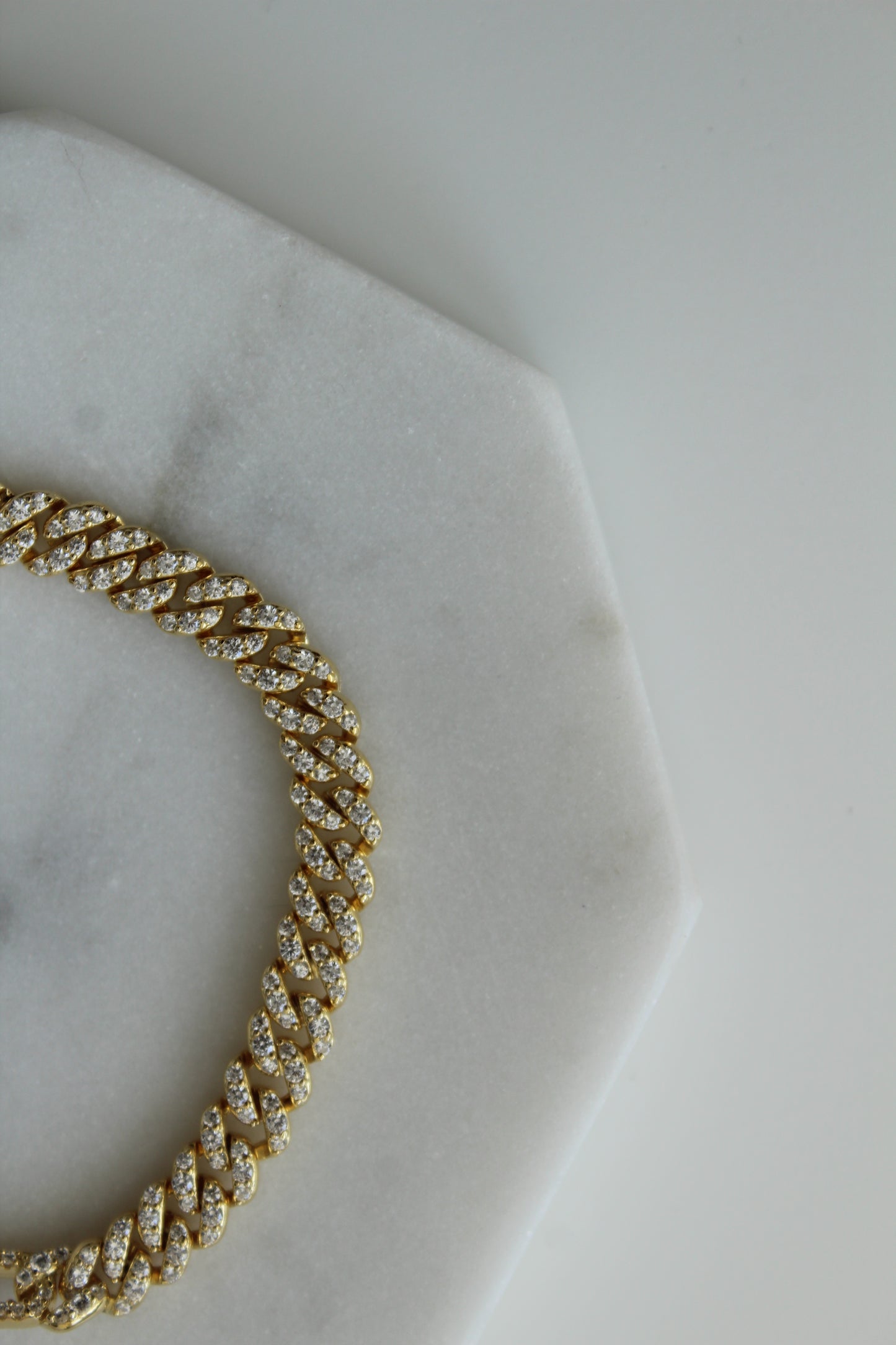 Double Chain Micropave Bracelet