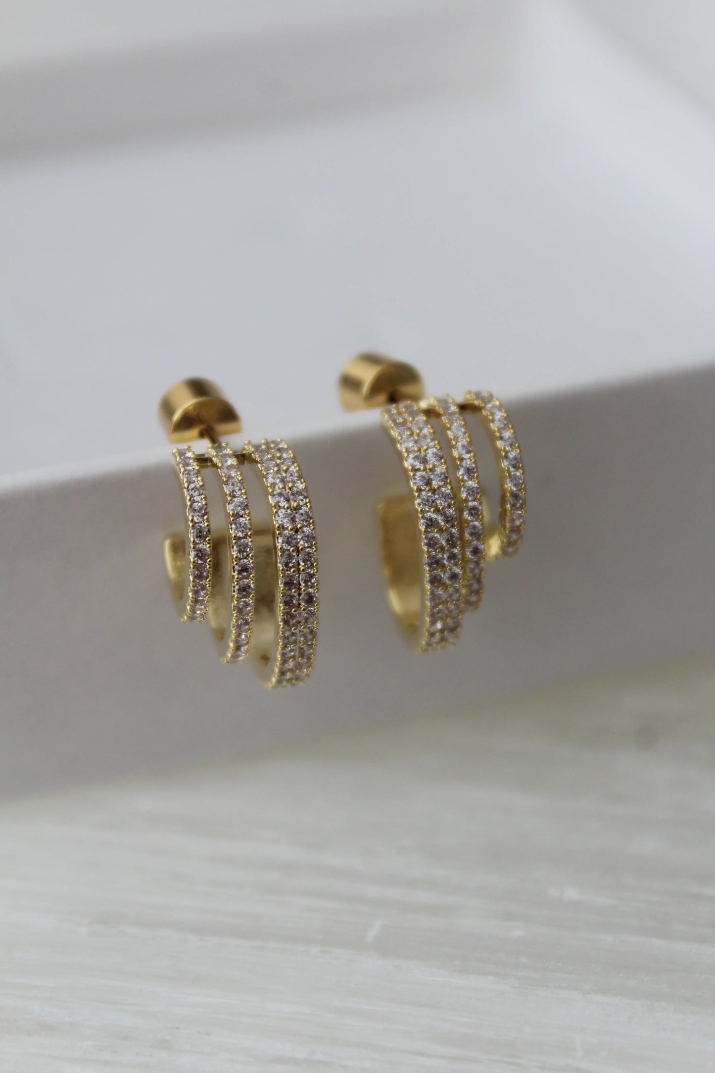 Fiji CZ Stud Hoops
