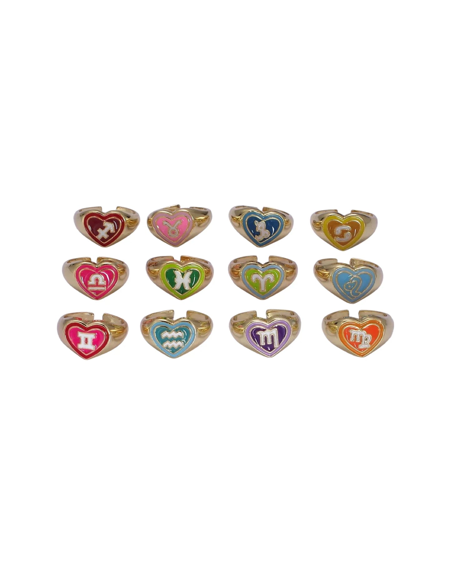 Enamel Horoscope Zodiac Sign Ring