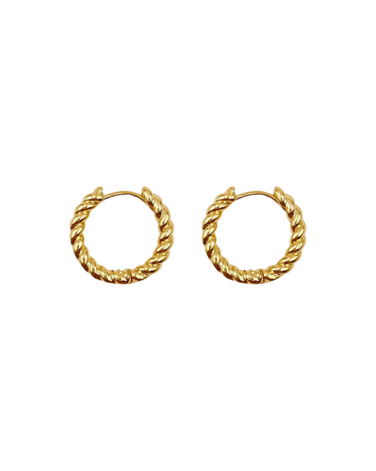 Gold Twist Hoops