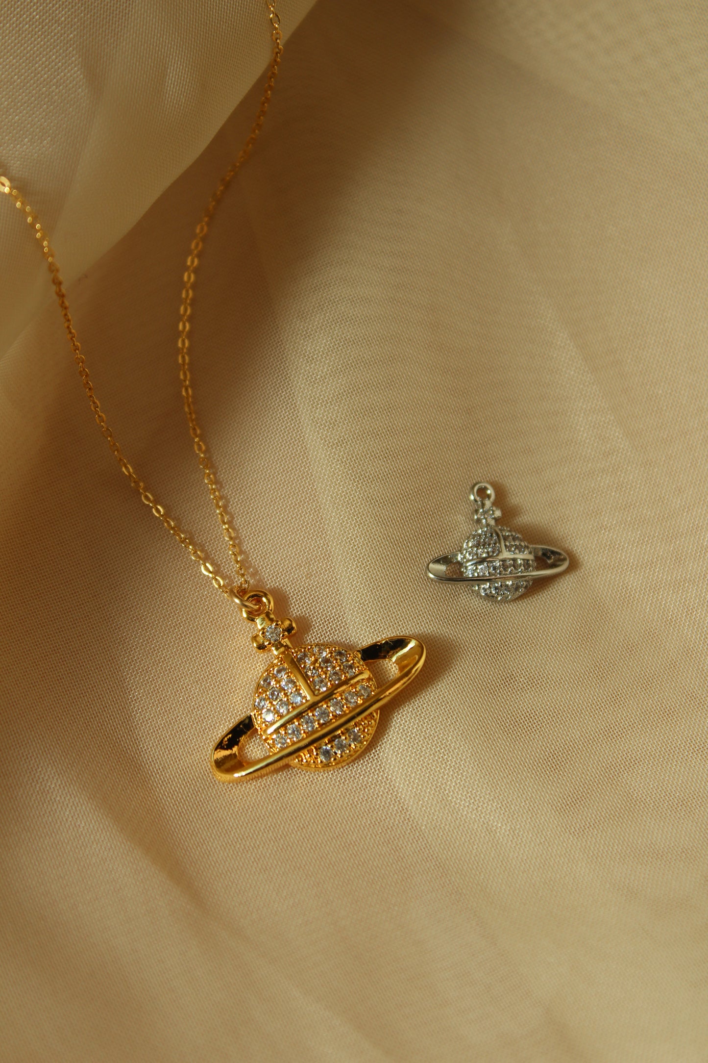 Saturn Pendant Necklace