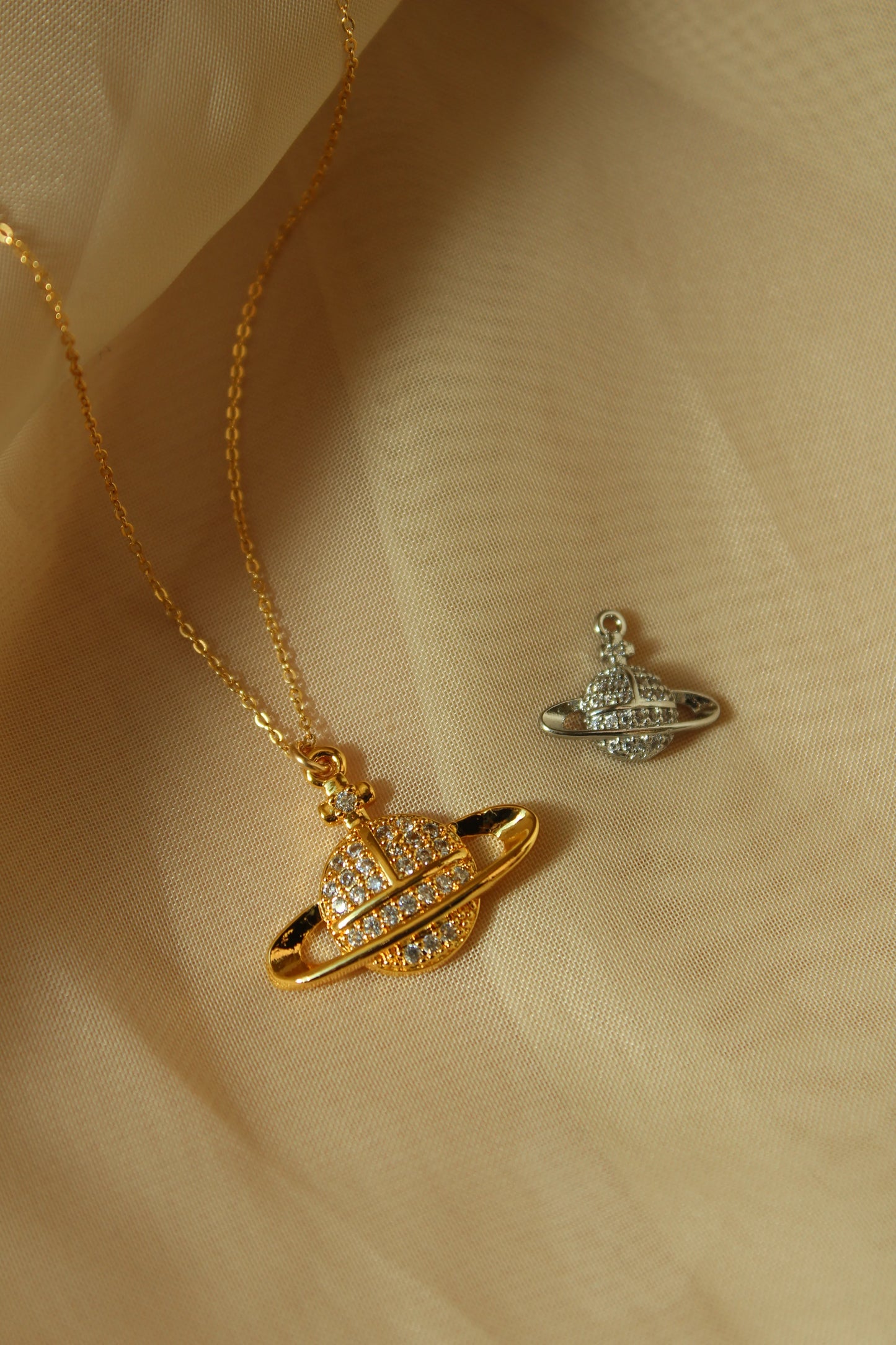 Saturn Pendant Necklace