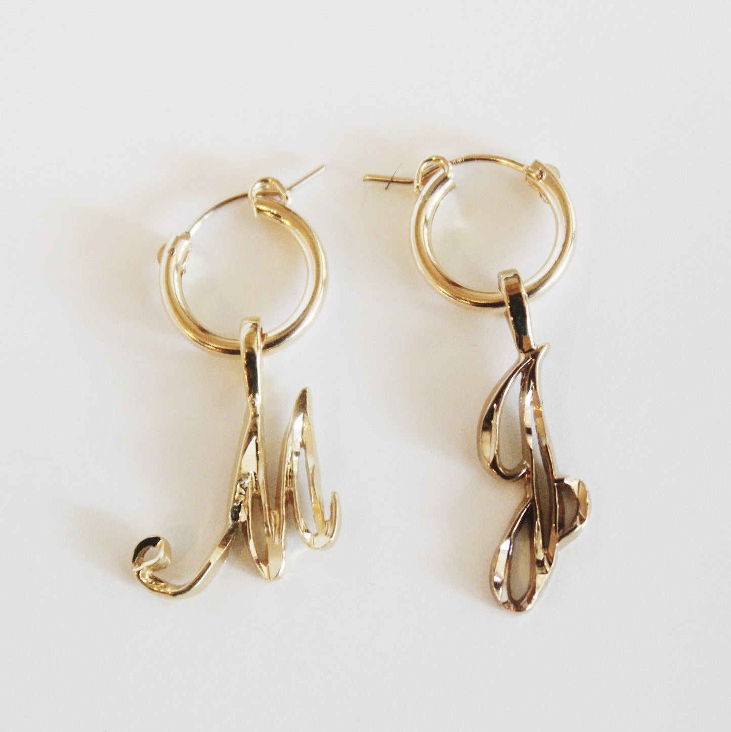 Personalized Script Initial Hoops