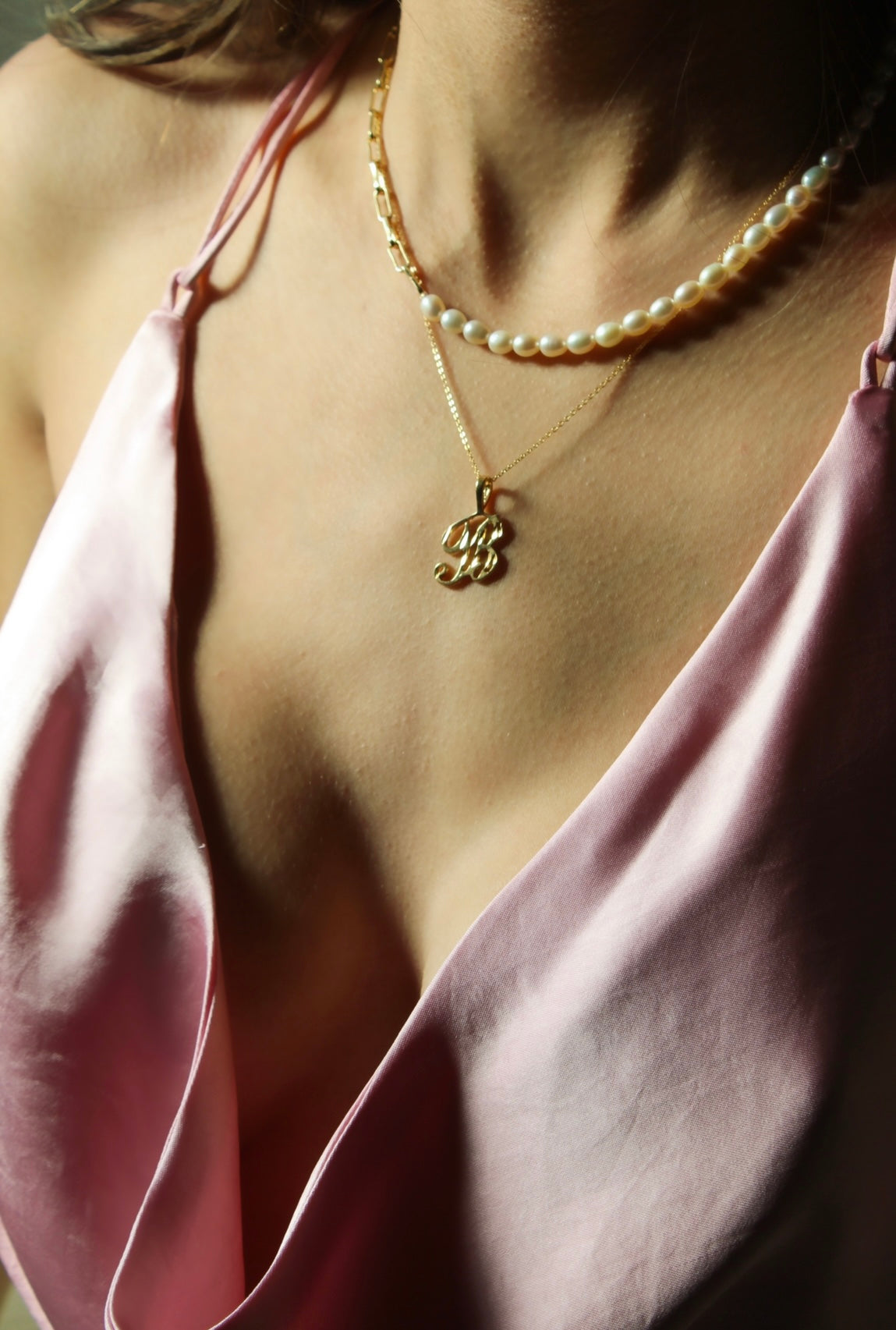 Pearl Paperclip Chain Necklace