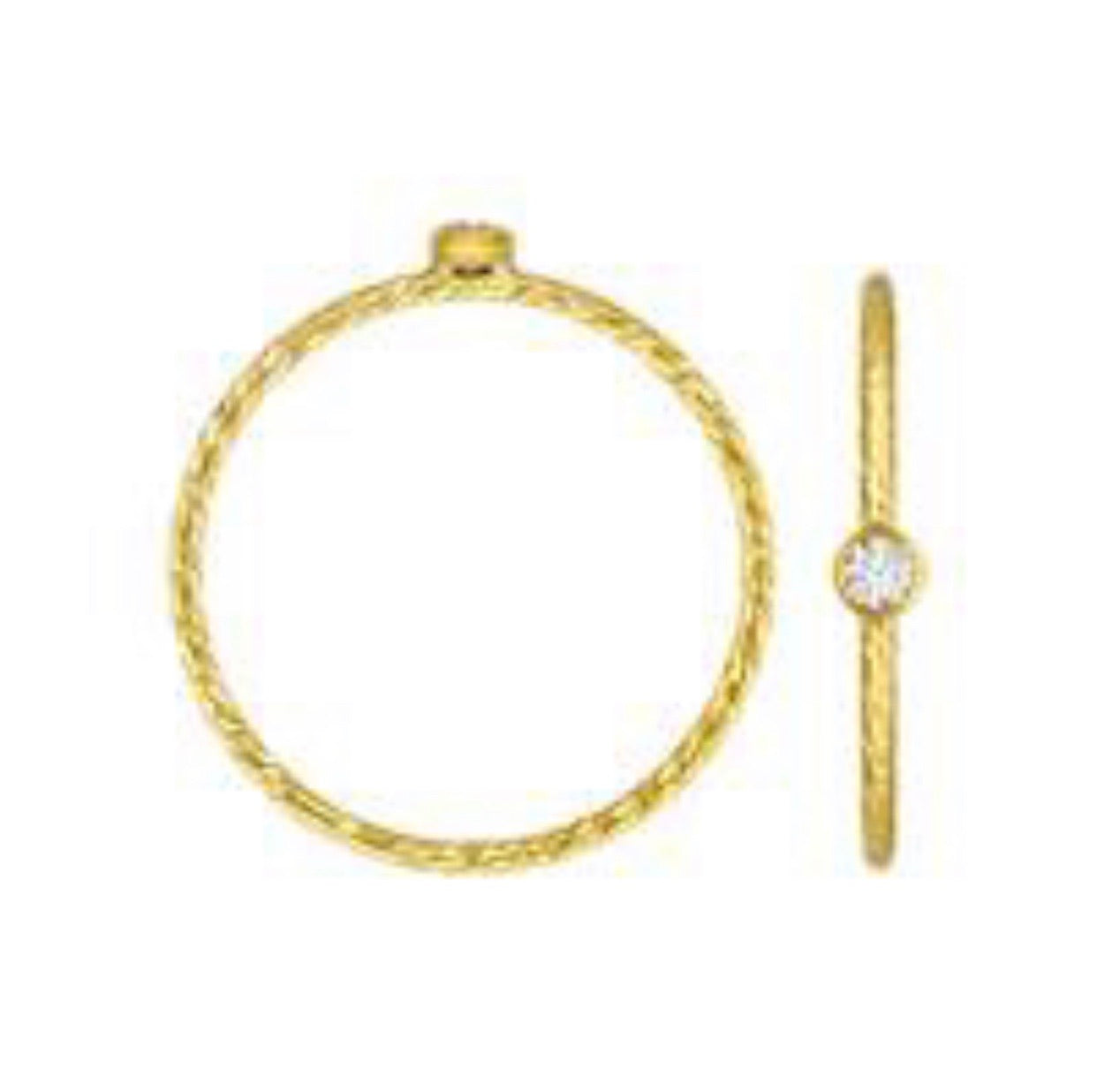 Textured CZ Stacking Ring