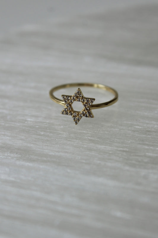 Dainty Star of David Ring