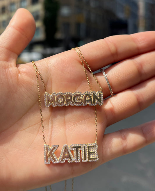 Custom Nameplate Necklace (Top Style)