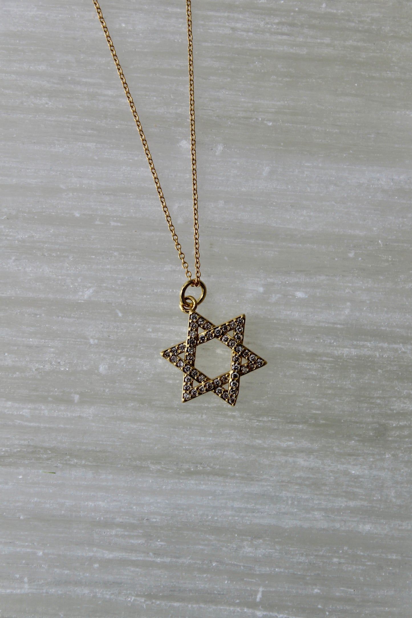 Star of David Stone Necklace