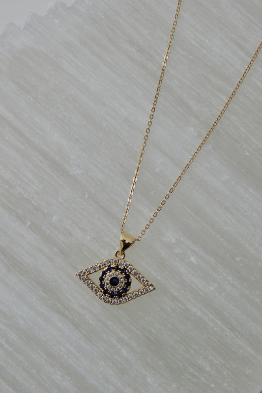 CZ Evil Eye Necklace