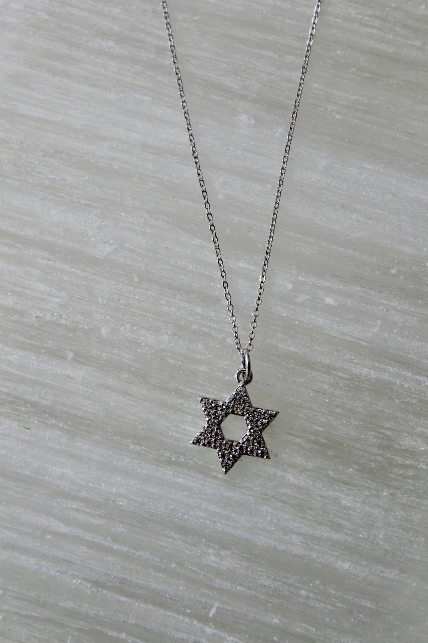 CZ Star of David Necklace