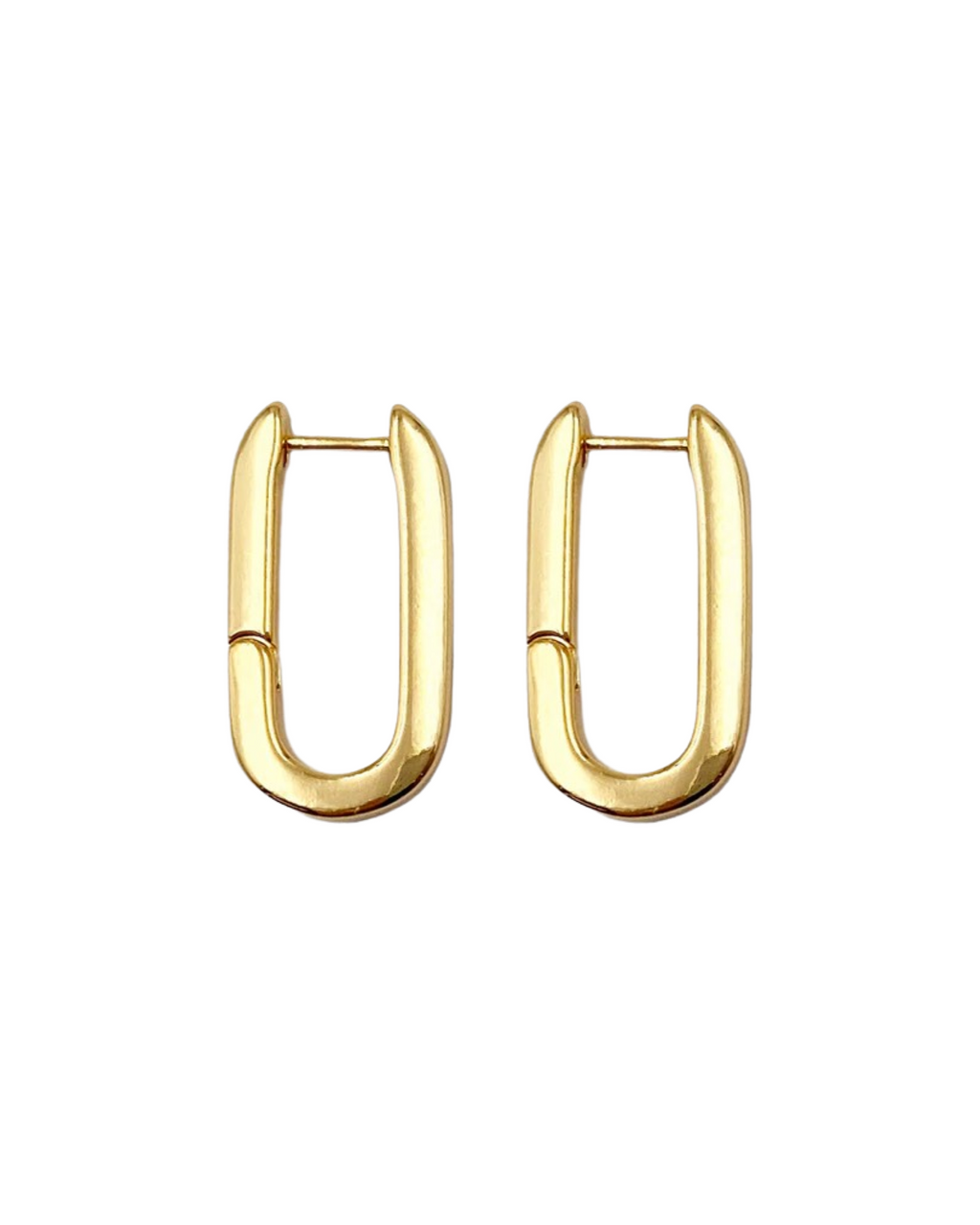 【美品】入江佑子 puffy oval long  26cm Bold Crescent Silver Oval Hoops - Anabelle Hoops | Marcella