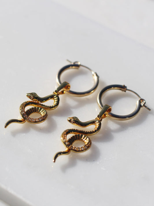 Slytherin Snake Earrings