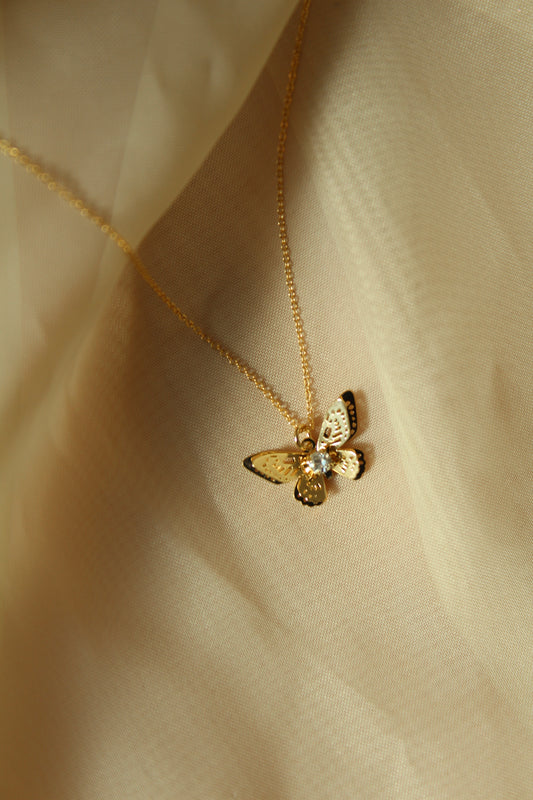 Lila Butterfly Necklace