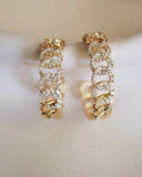 Bel Air Pave Chain Hoops