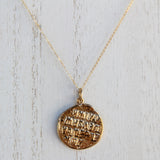 Writings On the Wall Coin Necklace
