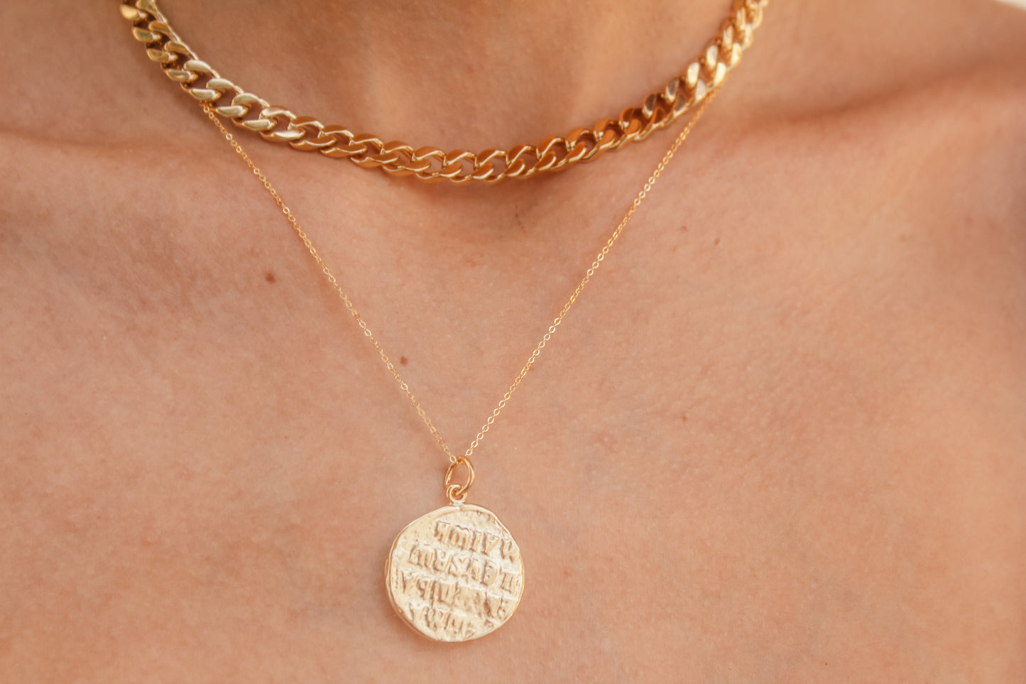 Writings On the Wall Coin Necklace